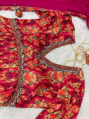 Dazzling Handloom Pure Maslin Red Anarkali Gown