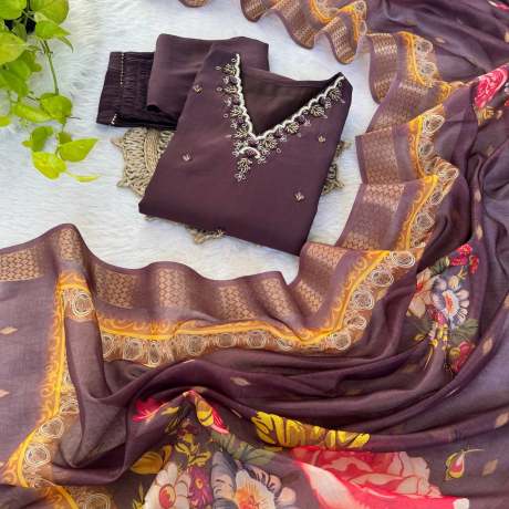 Sagar Wine Handworked Kurti Set kurtis
